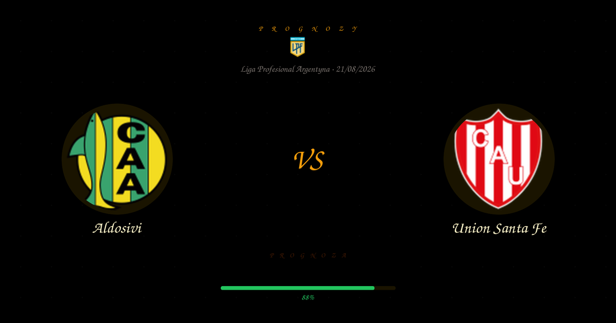 Typy: Aldosivi vs Union Santa Fe | Liga Profesional Argentyna | 21/08/2026