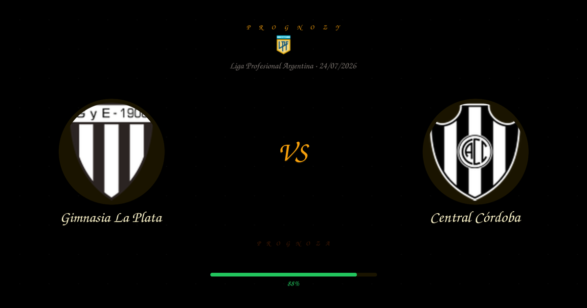Gimnasia La Plata vs Central Córdoba Typy i Analiza | Liga Profesional Argentina | 24/07/2026