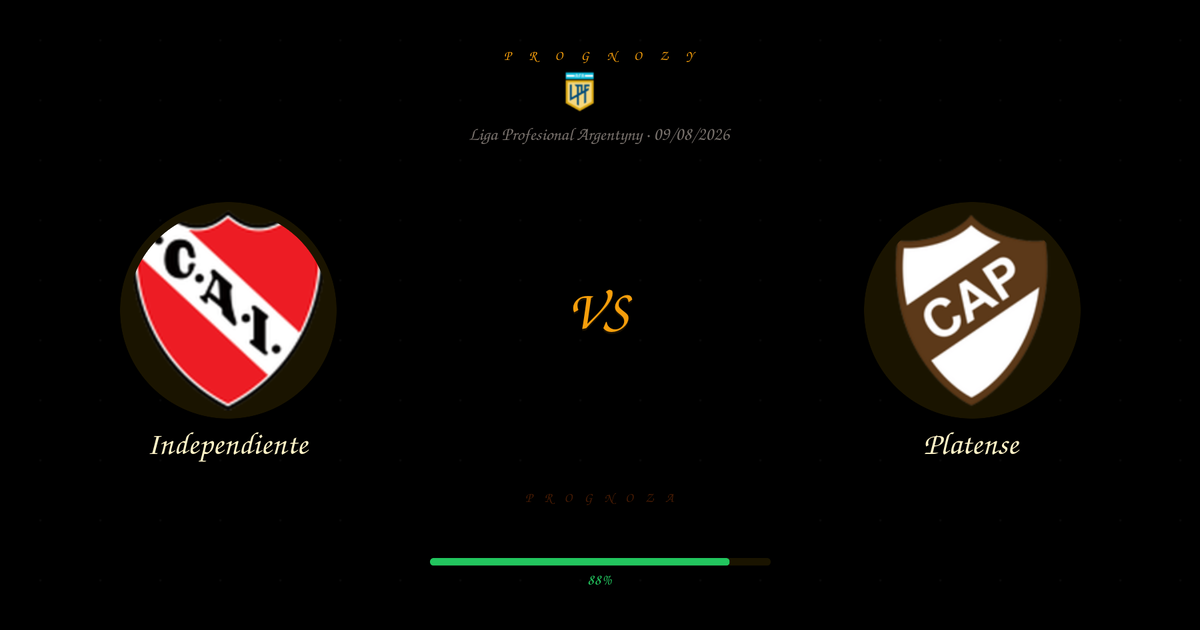 Independiente vs Platense Typy i Analiza | Liga Profesional Argentyny | 09/08/2026