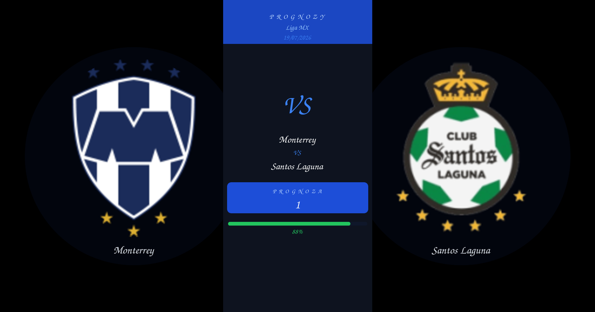 Typ na Mecz: Monterrey vs Santos Laguna | Liga MX | 19/07/2026