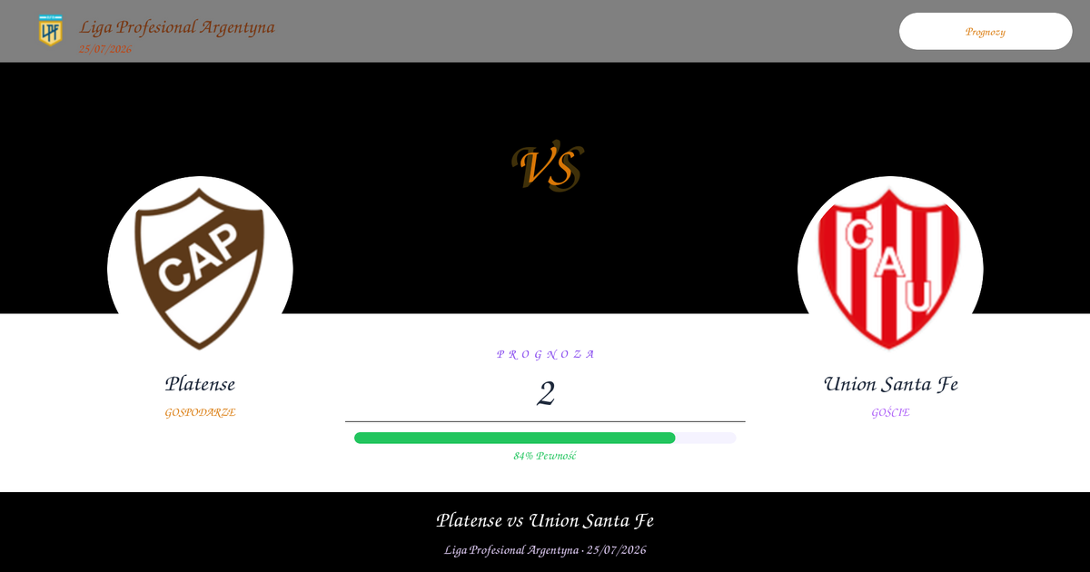Platense vs Union Santa Fe — Analiza i Kursy | Liga Profesional Argentyna | 25/07/2026
